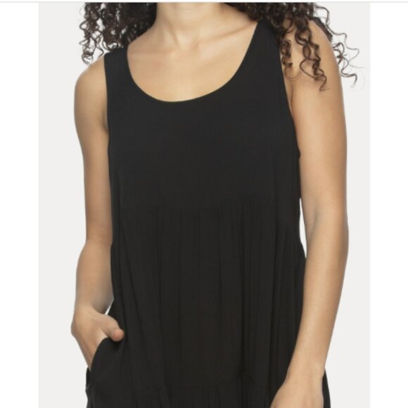 Felina Women's Isabelle MIDI Flowy Dress, Black, NWT - Picture 4 of 4